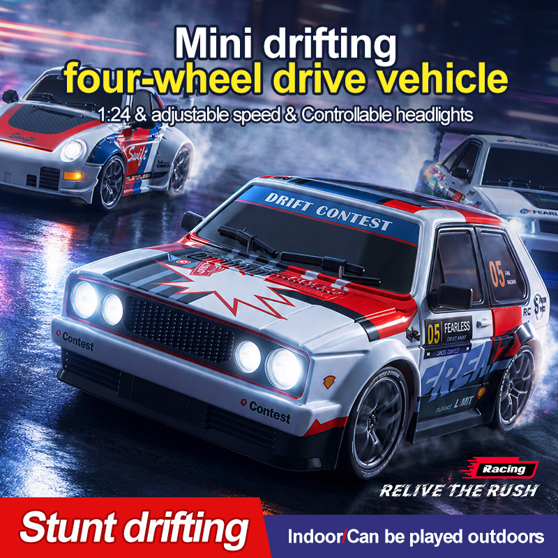 New Remote Control Car 1:24 Rc Remote Control Drift Car 2.4g...