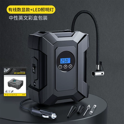 electric tire air pump | Hava nasosu - digital-display-with-12v-cable-neutral-english-package-without-logo
