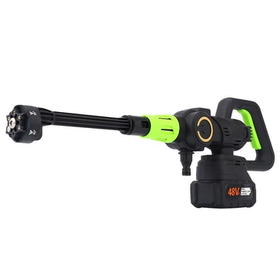 Garden Water Gun, Household Handheld Car Wash Spray Gun, Telescopic Hose Combination, Car Wash, Floor Cleaning, Flower Watering, Multi-Functional Cleaning (High pressure car wash water gun) - 59x45x35-black