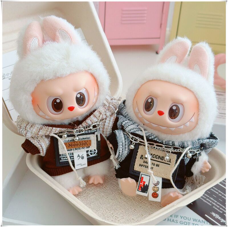Labubu Clothes 10cm Doll Clothes 15cm Lina Jointed Bear Doll Clothes Kt Judy Pendant Rabbit Hoodie Labubu Clothes 10cm Doll Clothes 15cm Lina Jointed Bear Doll Clothes Kt Judy Pendant Rabbit Hoodie