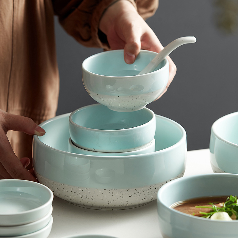 Porcelain Capital of the World Dehua Ceramic Tableware Dishes Household Light Luxury Luxury High-end Creative Housewarming Gift Set