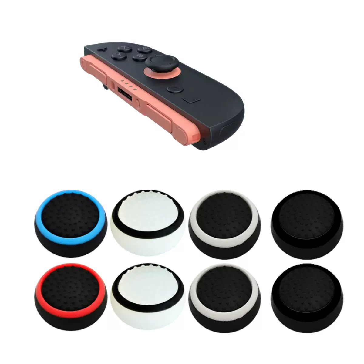 适用任天堂switch 2代摇杆帽摇杆帽游戏双色硅胶按键帽游戏机手柄