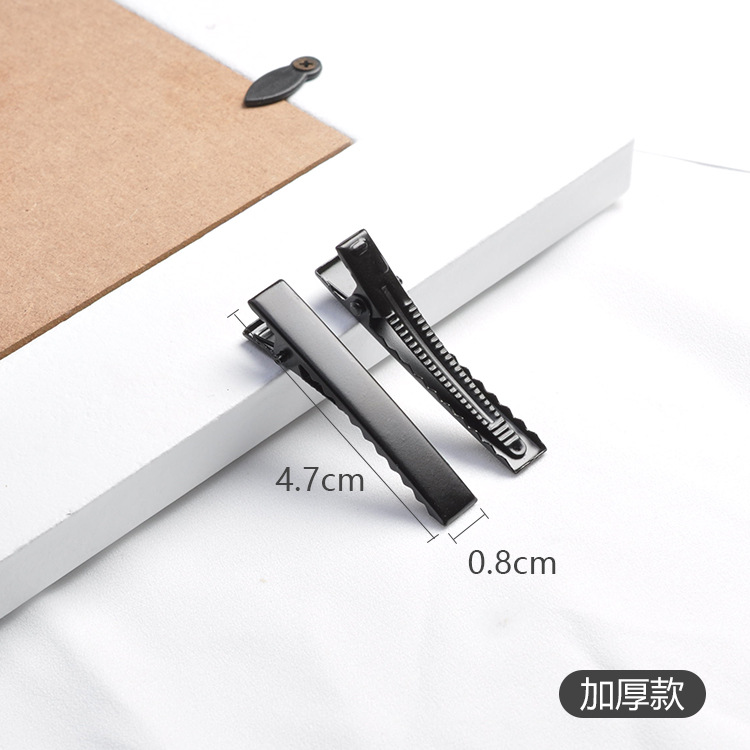 Accesorios de la joyería de bricolaje engrosada pico de pato clip de resorte clip cuadrado pescado boca clip negro mate textura mate pintura libre