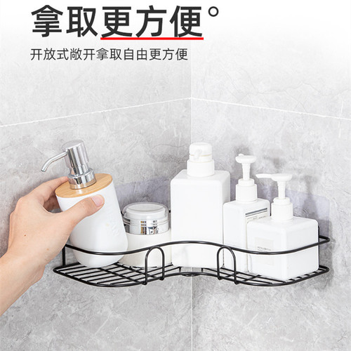 Bathroom kitchen storage rack no punching corner bathroom all supplies iron storage rack triangle storage rack