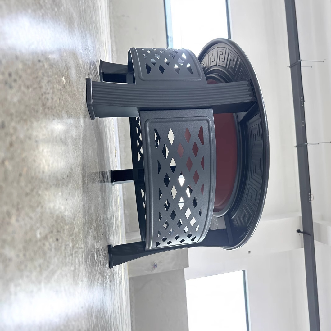 Patio redondo horno de té cocinado hogar horno de barbacoa de carbón BBQ al aire libre conjunto completo de horno de barbacoa