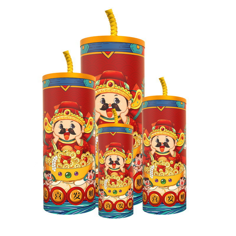 Decoraciones de Año Nuevo para puestos: decoraciones con petardos para el Festival de Primavera y el día de Año Nuevo, decoración de escenarios en centros comerciales y escuelas, cajas de regalo del Dios de la Riqueza.