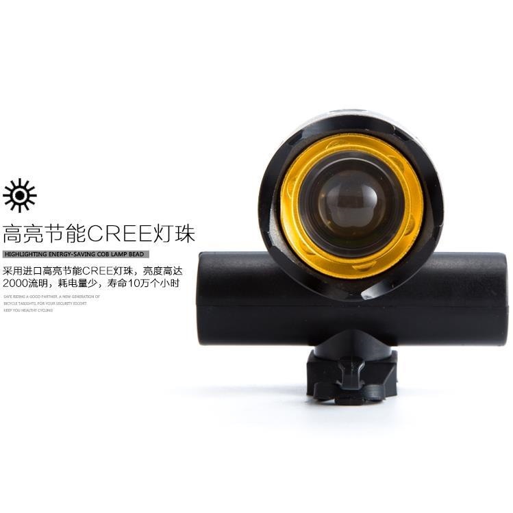 Lámpara de bicicleta luz de noche montar T6 luz brillante enfocable USB linterna recargable accesorios de bicicleta de montaña general al por mayor
