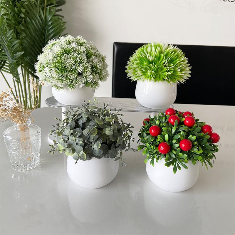 Cross-border wholesale simulated green plant decoration, pot landscapes, pots, indoor plants, Instagram-style decorations, living room wine cabinet, TV console, entryway, desktop decor