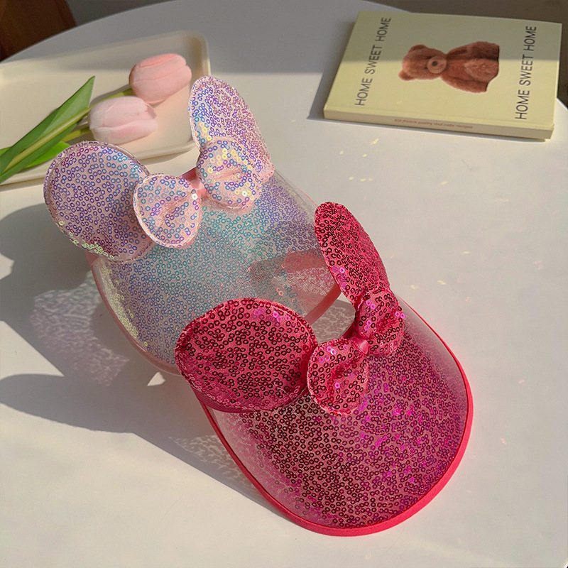Diadema a prueba de sol para niños verano transpirable sombrero para el sol hebilla de cabeza a prueba de rayos UV bebé gorra de pelo roto accesorios para el cabello superior vacío para niñas