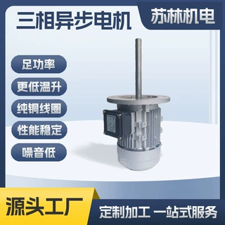哇噢定制电动机长轴循环电机B5风机热收缩机烘道法兰三相异步电机