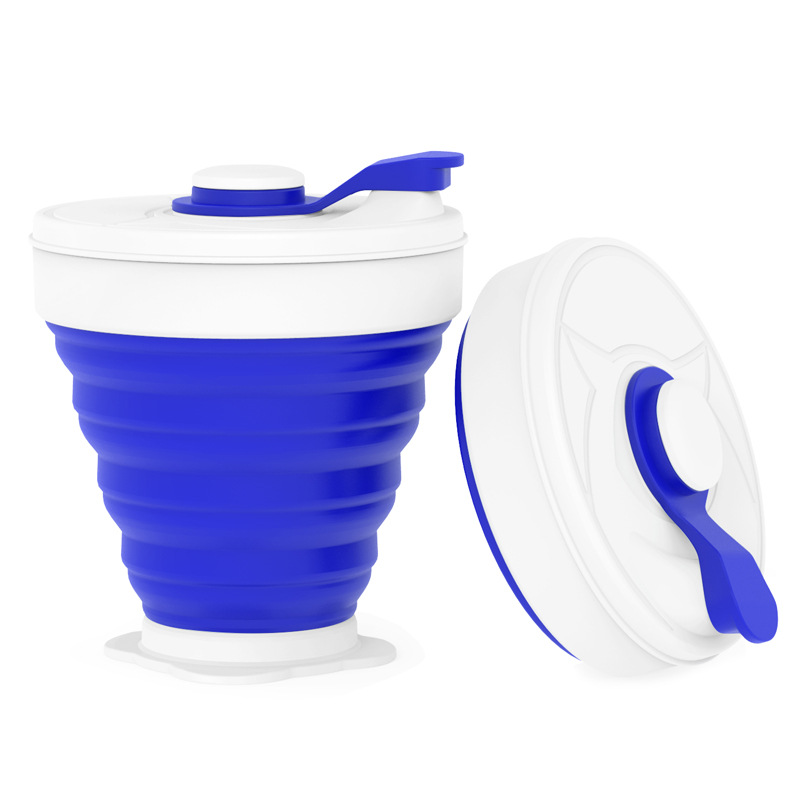 Taza de agua plegable de silicona al aire libre viaje enjuague bucal taza retráctil viaje mini taza de agua portátil comprimido taza suave