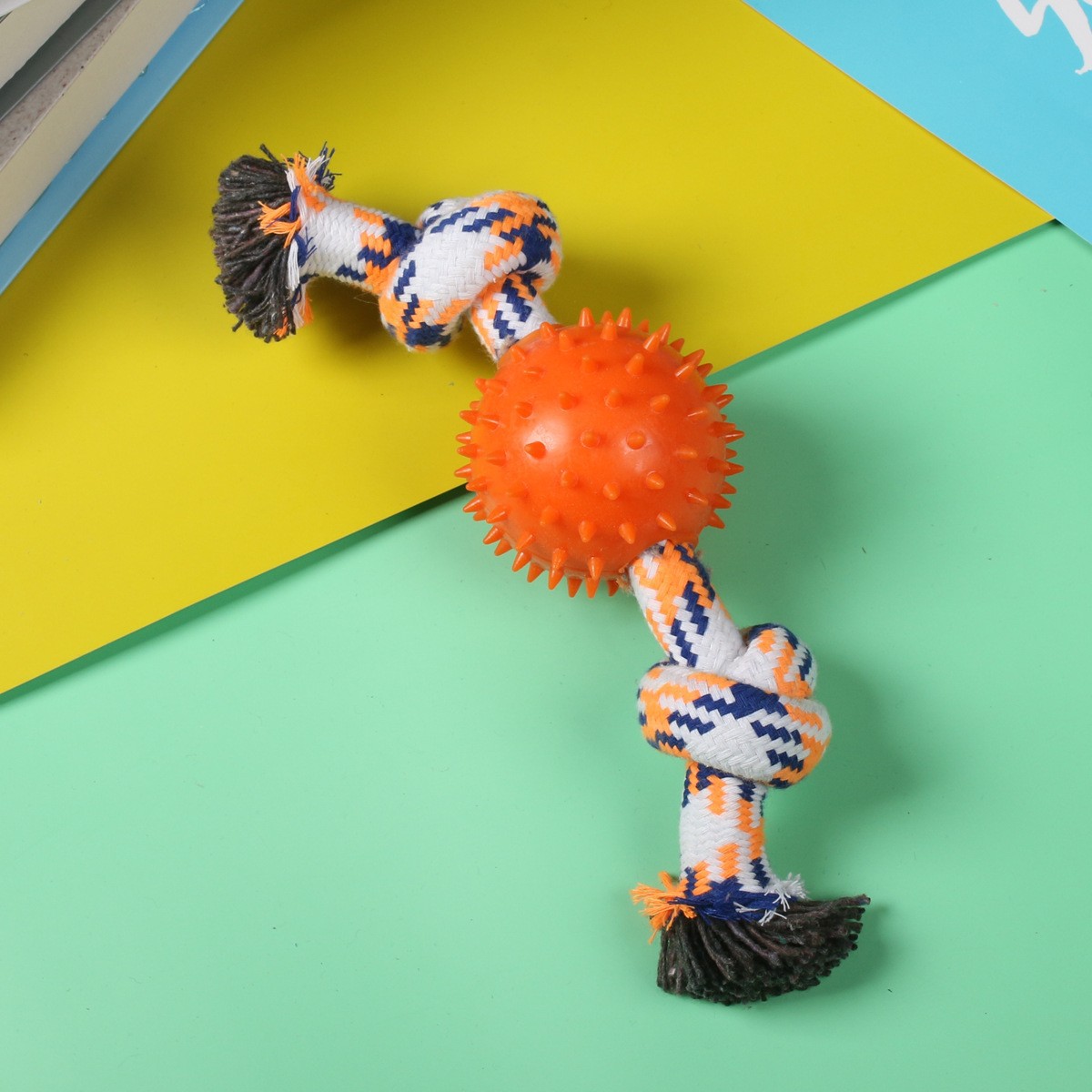 Juguetes transfronterizos para perros, cuerda de algodón resistente a la mordida, juguetes para mascotas, dientes molares, dientes limpiadores, dobles nudos, cuerda de mordida, bolas de juguetes para perros pequeños