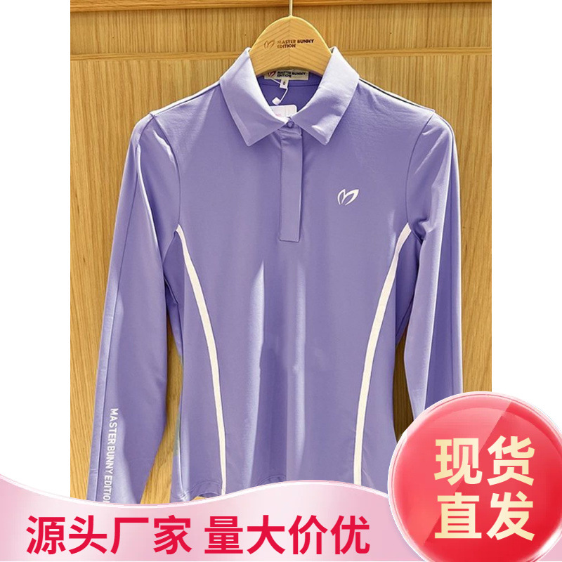 Summer Women's Golf Slim Stand-Up Collar Short-Sleeved T-Shirt Quick-Drying Breathable Casual Top Versatile Golf Jersey