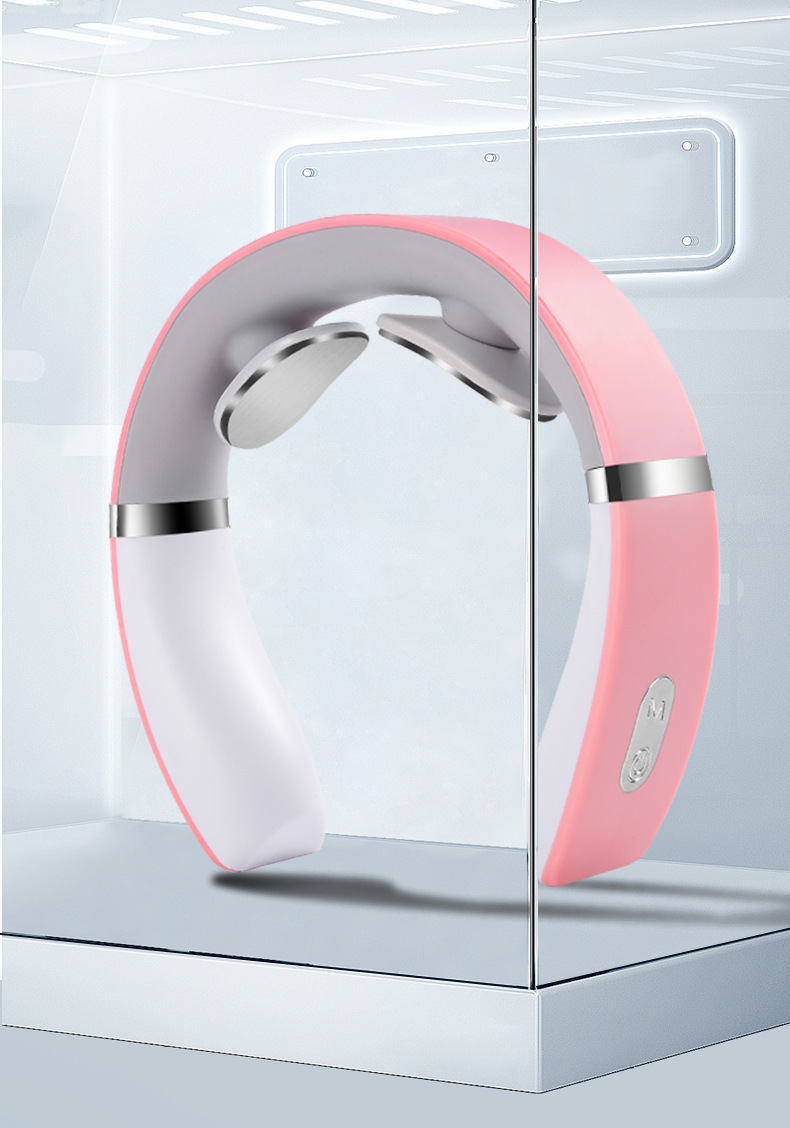 ワイヤレススマート充電式パルス頸椎マッサージ器ギフト、首を揉む理学療法器、肩と首用