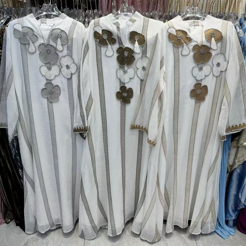 2026 New Style Loose Plus-Size Dress for Women with Heavy Embroidery, Beading, Floral Design, Elegant Long Gown 2026 New Style Loose Plus-Size Dress for Women with Heavy Embroidery, Beading, Floral Design, Elegant Long Gown