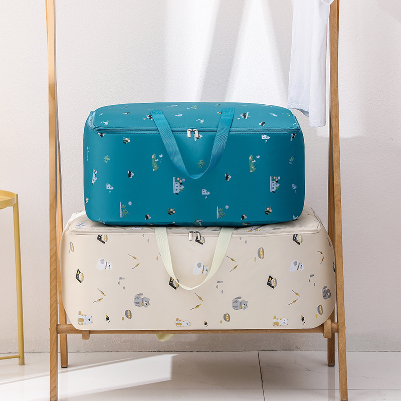 Bolsa de almacenamiento de edredón de doble capa engrosada ropa impermeable Oxford tela equipaje bolsa de movimiento Big Mac organización