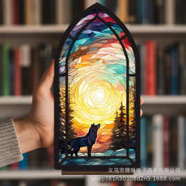 跨境新品BookNook木质书立书架装饰摆件奇幻书角饰品爱书人士礼品