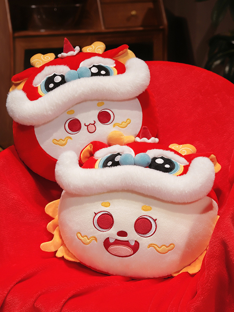 Dragón año León almohada manta dos-en-uno Oficina cojín siesta almohada sofá sala de estar almohada edredón de doble uso