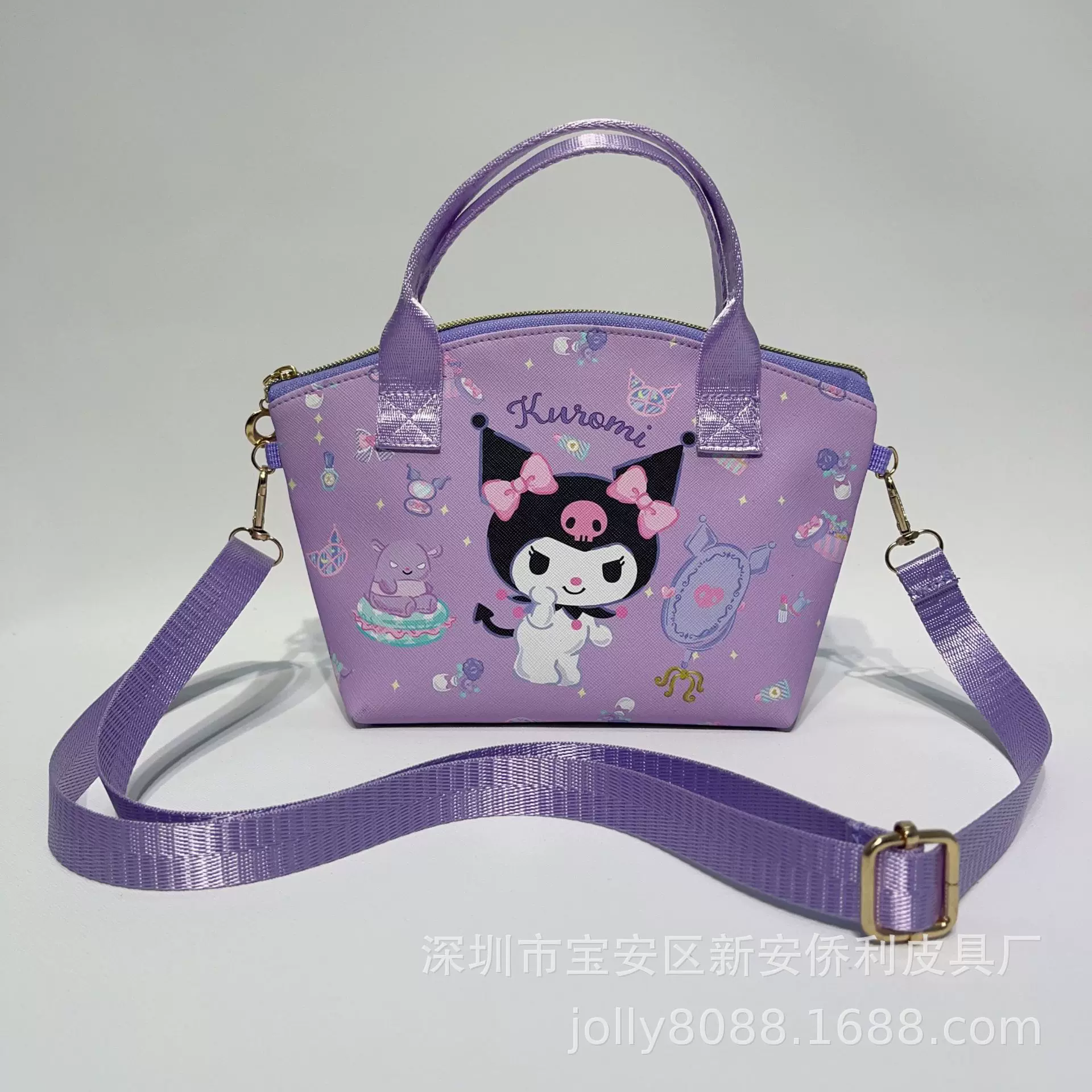 卡通儿童斜挎包单肩包库洛米玉桂狗美乐蒂KT皮革pu双面印花手提包