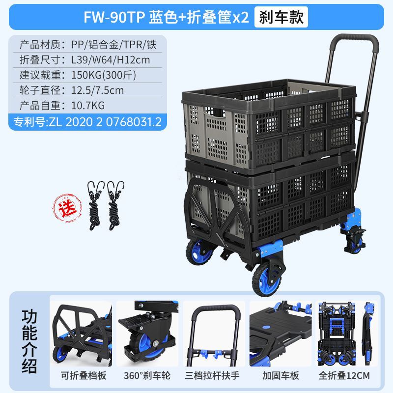 블루 브레이크 모델 + 접이식 바구니 2개