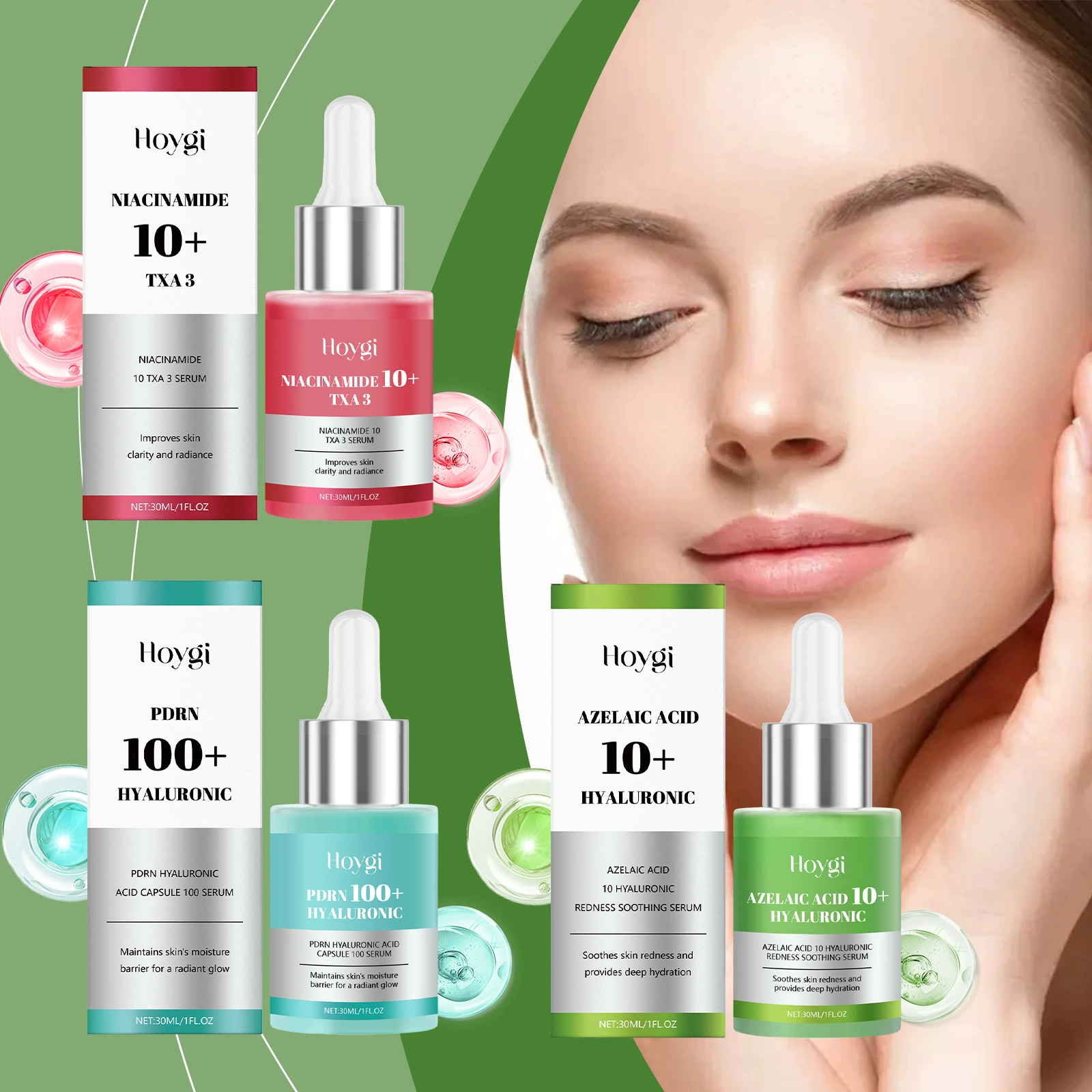 HOYGI Hyaluronic Acid Essence Series Увлажняющая и увлажняющая эссенция для глубокого увлажнения кожи лица