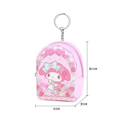 漫画 PU ミニスクールバッグ小銭入れかわいいクロミシナモン犬子供のヘッドフォンバッグコインバッグカードバッグ