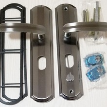 现代设计高品质不锈钢门铁面板手柄 经典款黑金带条 铁空手柄板