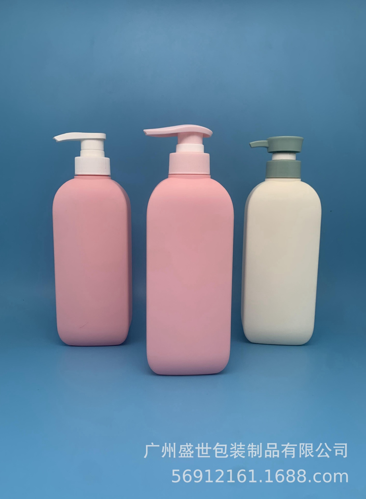 500ml绒感四方瓶PE塑料瓶沐浴露洗发水漆感护发素瓶按压瓶乳液瓶