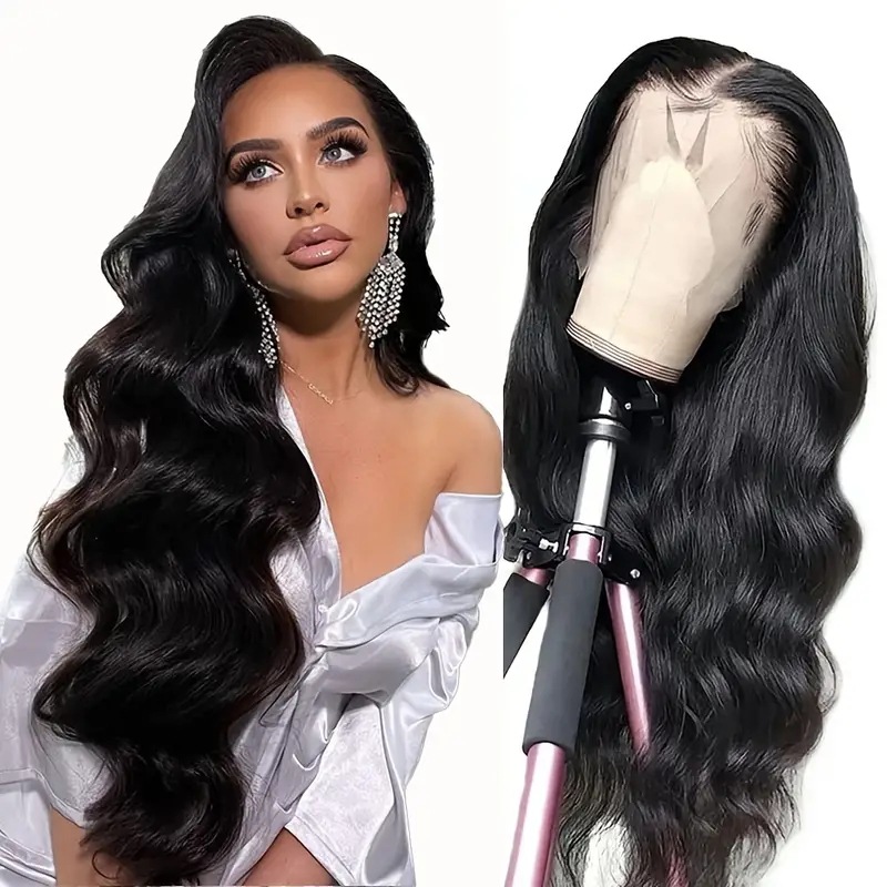 European American Fashion Front Lace Wig African Big Wave Curls Synthetic Clip-in Average Size Body Wave Long Short Medium Length Hair_voghion.com