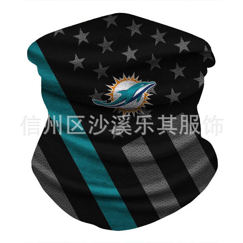 Máscara de impresión digital 3D para equipos de la NFL europeos y estadounidenses Montar al aire libre a prueba de polvo, protección solar, máscara deportiva a prueba de viento, se puede fijar Zhi