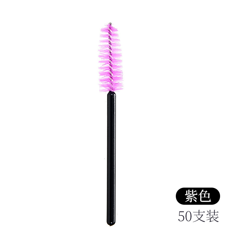 Nuevo cepillo de pestañas de nylon de barra corta, cepillo de pestañas de color, cepillo de pestañas de barra negra, herramienta de maquillaje de cepillo de pestañas universal portátil