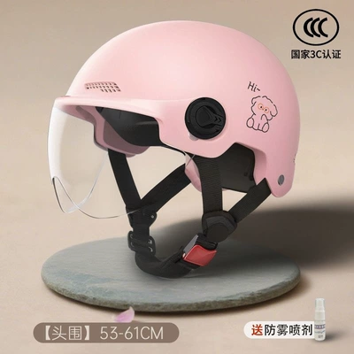 motorcycle half helmet, safety helmet for – Motosiklet kaskı (dəbilqə) - pink-dog-safety-and-anti-fall-3c-certified-transparent-short-mirror