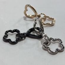 爱心花朵弹簧扣两件套小众服饰箱包锌合金配件汽车钥匙扣五金套件