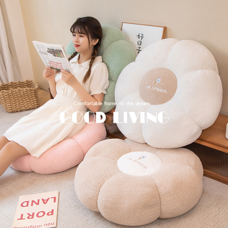 Flower Pumpkin Futon Cushion Bay Window Tatami Floor Cushion Bedroom Sofa Backrest Sitting Pier Lazy Ass Cushion