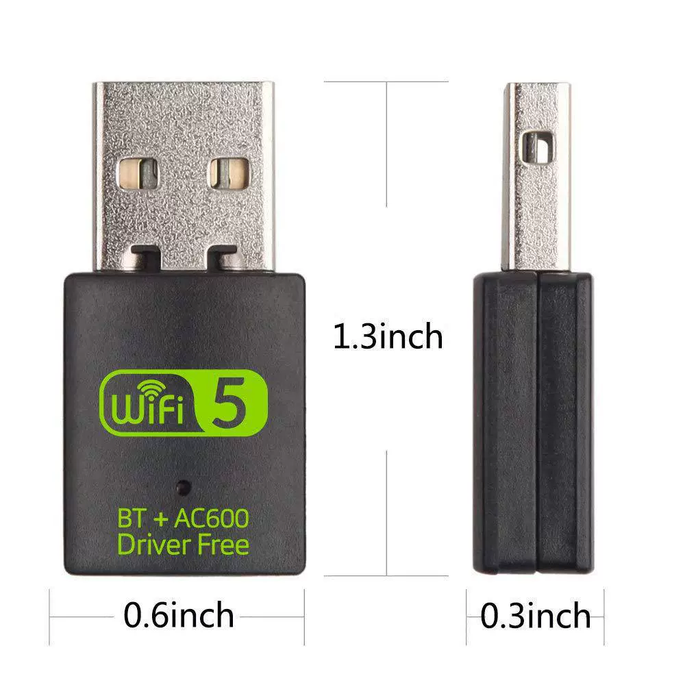 Беспроводная сетевая карта USB двухдиапазонная 5.8G WIFI-приёмник RTL8821 600М Bluetooth двойной в один