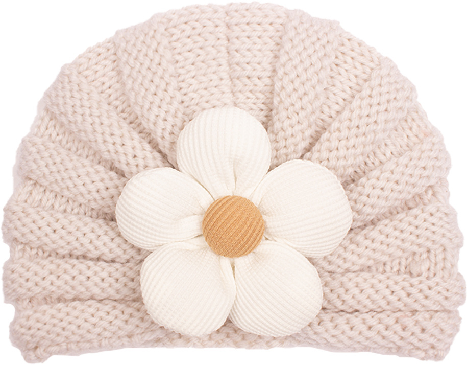 Europe and the United States winter new baby warm flower knitted hat children's multicolor cute woolen hat girl's hat