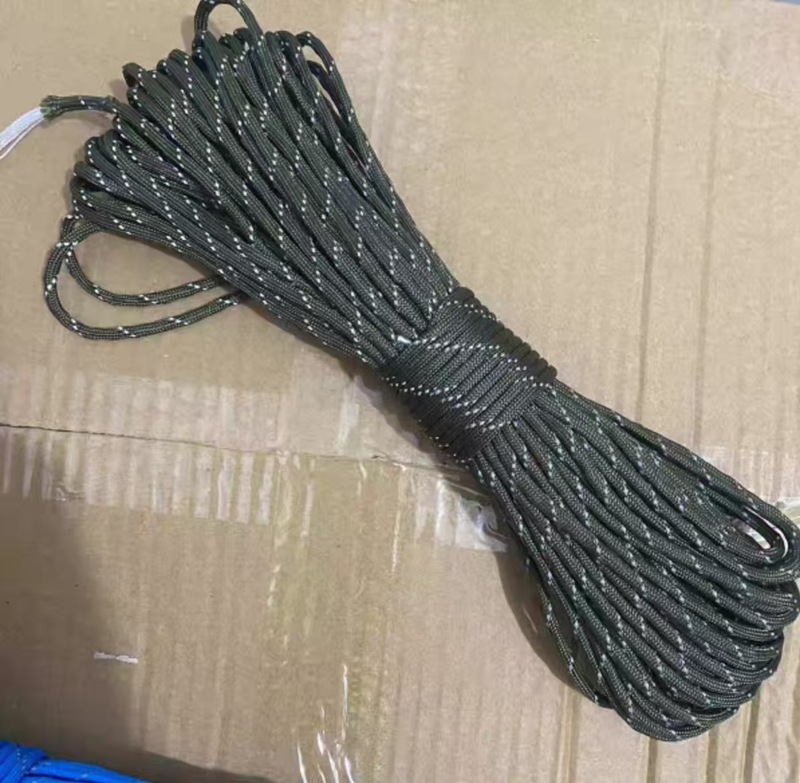 厂家批发2-5mm彩色尼龙绳户外帐篷聚丙烯包芯反光绳夜光帐篷绳子|undefined