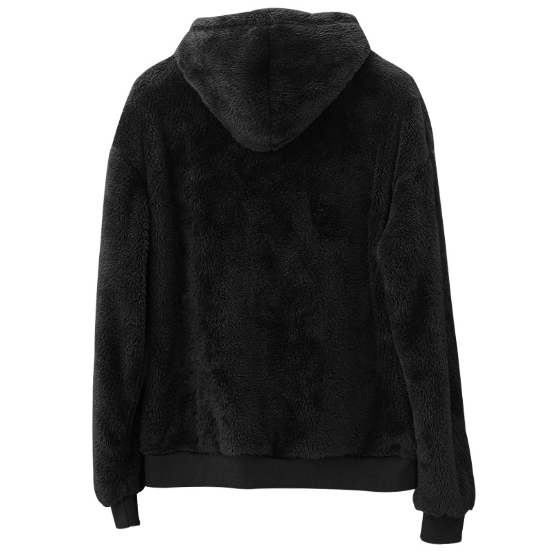 Herren Winter Kapuzenpullover Aus Flanell Mit Lammwolle Gefüttert_voghion.com