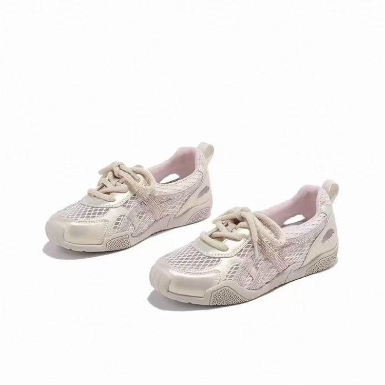 Zapatos deportivos de malla para damas versátiles 2026 verano nuevo hueco transpirable entrenamiento de entrenamiento deportivo casual zapatos de malla suave