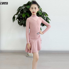 W69少儿拉丁舞服2025秋冬新款高级女童舞蹈服练功训练表演服套装
