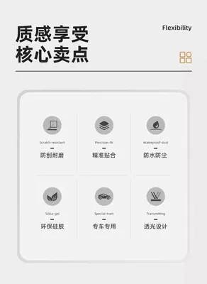 Other Automotive Interior Supplies Pad Silicone Waterproof Anti-Slip Gear - qinl-central-control-silicone-protective-pad-no-printing
