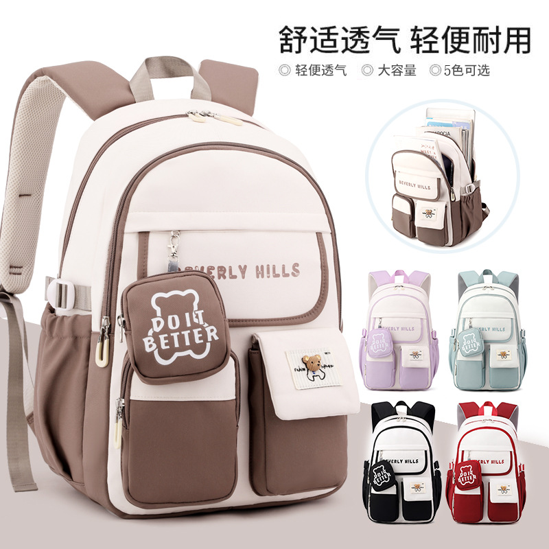 Nuevas mochilas de pescado natural de escuela secundaria secundaria estudiantes universitarios de alta capacidad mochila de alto valor de cara venta transfronteriza