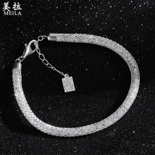 意大利工艺爆款s925纯银钱袋子手链女高端闪钻招财手链blingbling