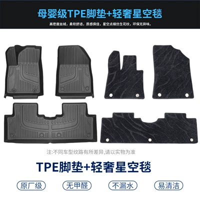 TPE car floor mats — Modelə uyğun ayaqaltı - thickened-wear-resistant-eco-friendly-baby-safedouble-layer-luxury-modeloriginal-factory-grade-tpe-floor-mat-starry-sky-blanket