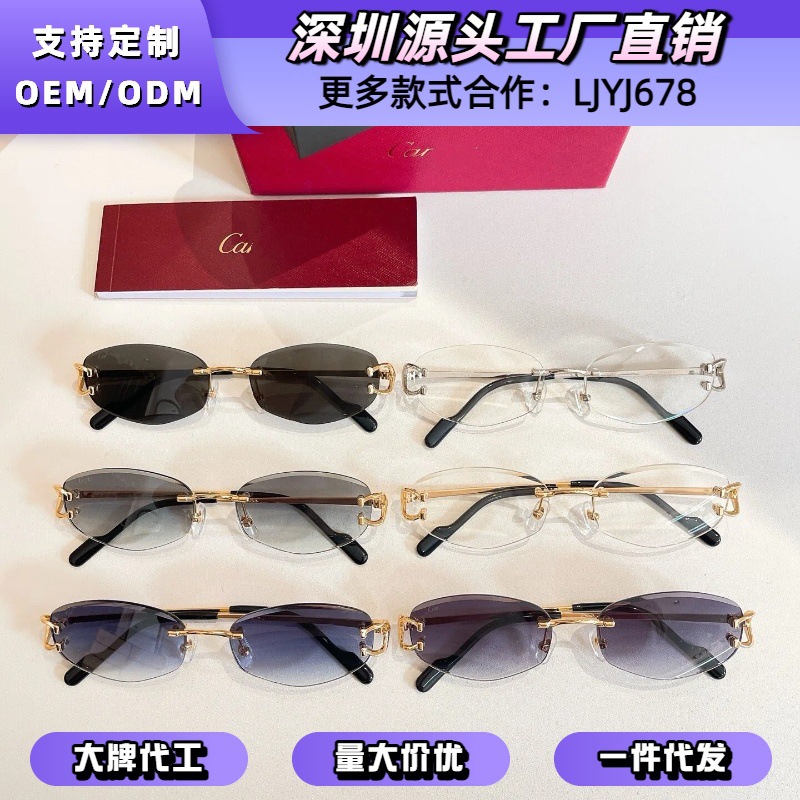 Kajia's New Sunglasses, the Same Style as the Internet Celebrity's on Xiaohongshu, Casual and Versatile Sunglasses for Men and Women Ct0467S