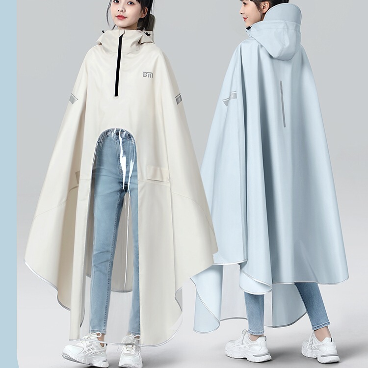 Raincoat for Electric Scooter, Adult Long Full-Body Rainstorm Protection, Single-Person Thickened Oversized Poncho for Women