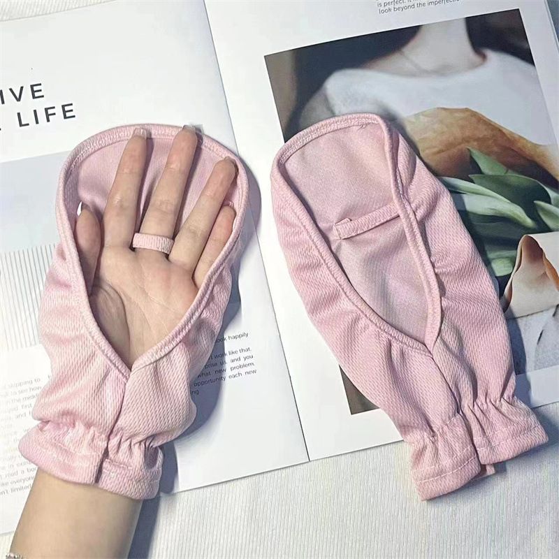 핑크색 자외선 차단 장갑-(1쌍)