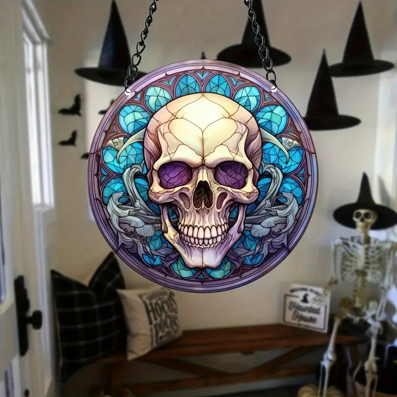 Transfronterizo serie de Halloween acrílico captador de sol artesanía decoración creativa colgante acrílico disco