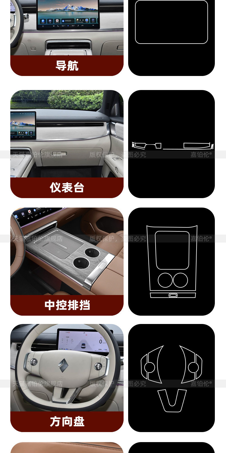 Suitable for 26 Models of Wuling Baojun Huajing S Door Sill Stickers, Welcome Pedal Interior Stickers, Center Console Tempered Film, S Accessories