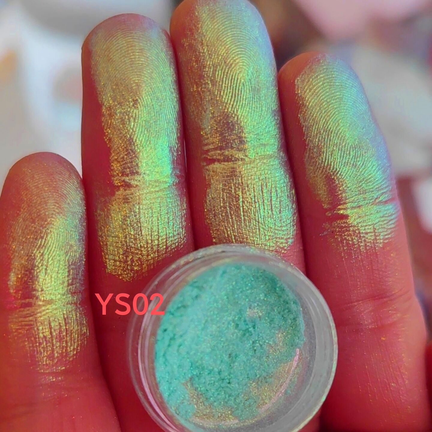 跨境新品YS系列糖果色变色龙粉Aurora高光幻彩偏光闪粉0.2g